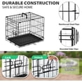 thumbnail image 4 of ZYPPP | Dog Crate | 18" | Black | Foldable Metal Kennel with Single Doors, Secure Slide-Bolt Latches, Leakproof Tray | Portable Dog Cage for Small Breeds | for Travel, Indoor & Outdoor Use, 4 of 14