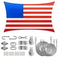 thumbnail image 5 of ColourTreeUSA  Rectangle Sun Shade Sail 190 GSM HDPE with Winch Hardware Installation Kit 10' x 16' - Brown, 5 of 5