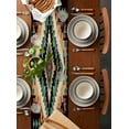thumbnail image 2 of Boho Aztec Table Runner-Cotton Linen- 108 Inch Holiday Dresser Scarves, Southwestern Geometric Farmhouse Tribal Tablerunner for Kitchen Coffee/Dining Bedroom Living Room Dinner Scarf Décor 13x108, 2 of 9