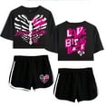 thumbnail image 2 of AJ Lee Merch Fans 2-Piece Outfit – Women’s Crop Top and Shorts Set Streetwear Fashion for Wrestling Fans and Supporters, 2 of 9