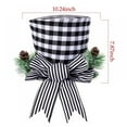 thumbnail image 2 of Christmas Tree Topper Decoration Retractable Top Hat Christmas Treetop Star Decorations W/Bow-knot Ribbon For Home Decor, 2 of 12