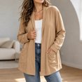 thumbnail image 6 of Iroehba Womens Cardigan Plus Size Long Sleeve Open Front Solid Color Relaxed Cut Casual Outerwear with Pockets for Everyday Wear, 6 of 9