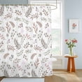 thumbnail image 4 of Shower Curtain Leaves Berry Shower Curtains for Bathroom Decor, Waterproof Polyester Shower Curtain Set with Hooks, Small Stall Size 36" x 72" Eucalyptus Leaves Plant, 4 of 9