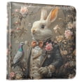 thumbnail image 2 of Leather Cover Photo Album 80 Pockets 4x6 Photos Bookshelf Picture Album Gentleman Bunny with Bird, 2 of 9