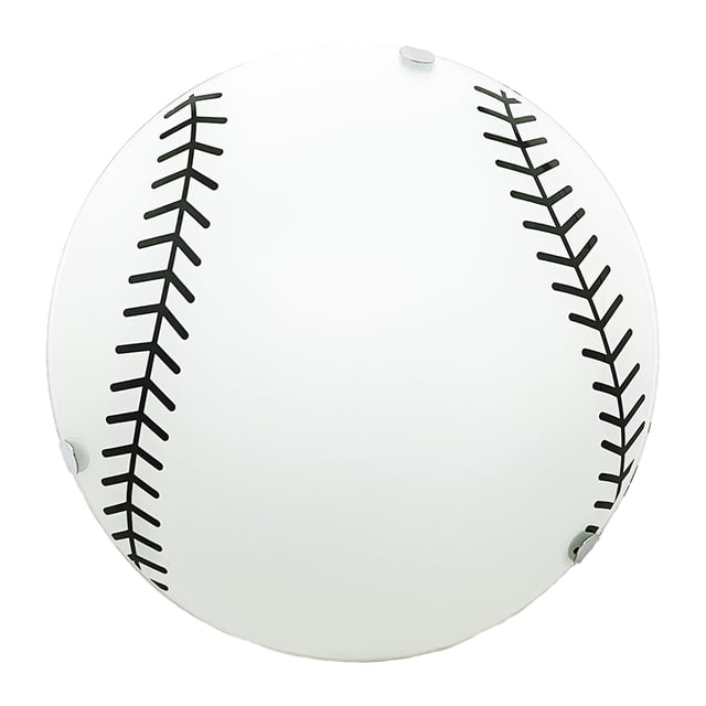 Lampara Infantil De Techo, Luz Ideal Pelota De Baseball Negro.