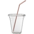 thumbnail image 5 of 100 Pack Striped Flexible Plastic Drinking Straws Disposable Straw 8'', 5 of 9