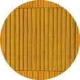 thumbnail image 1 of Ahgly Company Machine Washable Indoor Round Abstract Yellow Modern Area Rugs, 3' Round, 1 of 4