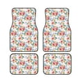 thumbnail image 2 of Uemuo Car Floor Mats - Rose Flowers Pattern Carpet Floor Mats for Cars, Auto Accessories Front & Rear Car Floor Foot Mat Sets of 4 Pieces, 2 of 6