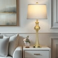 thumbnail image 6 of Cinkeda 28.75" Tall Table Lamps Set of 2 for Living Room Bedroom with USB C+A Ports AC Outlet Modern Gold 3 Way Dimmable Touch Control Nightstand Bedside Lamp, 6 of 6