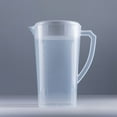thumbnail image 5 of kkbbma under $5 Plastic Measuring Pitcher with Lid, Fridge Friendly Clear Water Jug for Iced Tea, Lemonade, Juices, Milk, Beverage Container, Aguas Frescas, Jarra, Pichel, Shatter-Proof, 5 of 6