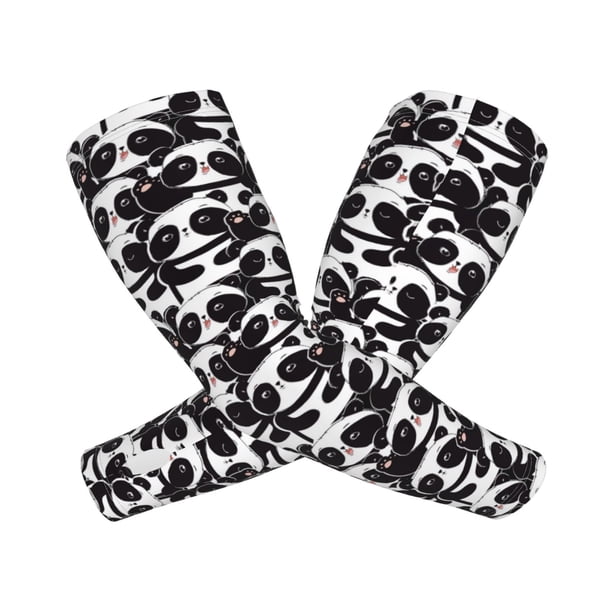 Balery Panda Mangas Refrescantes para Brazos para Hombre y Mujer – Transpirables y Absorbentes de Humedad para Mujeres, Hombres y Niños