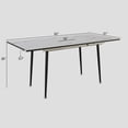 thumbnail image 5 of 47" - 63" Expandable Marble - Patterned MDF Dining Table | For Restaurant, Kitchen, Easy to Maintain and Sturdy, 5 of 6