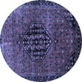 thumbnail image 1 of Ahgly Company Machine Washable Indoor Round Persian Blue Traditional Area Rugs, 8' Round, 1 of 4