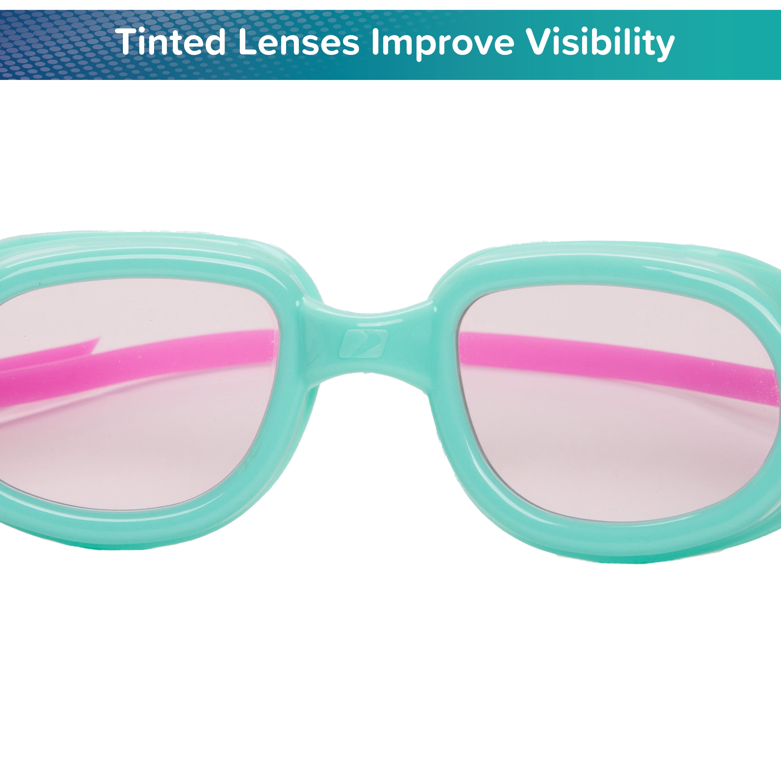 Aqua Dolfino Minnow Swim Goggle for Children, Pink Tint, 3 pack