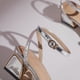 thumbnail image 5 of Sandalias de tacón con tiras y pedrería para mujer (Plateado 36), 5 of 9