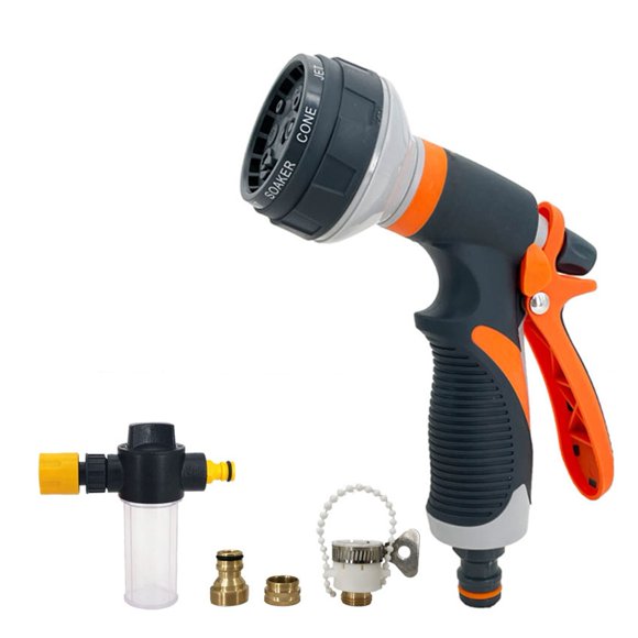 Portable High-Pressure Water Gun For Cleaning Car Wash Machine Garden Watering Hose Nozzle Sprinkler Foam Water Gun ,Leak Proof Design