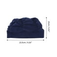 thumbnail image 4 of Unique Bargains 1 Pc Pleated Style  Swim Cap 5.91"x9.25" Navy Blue, 4 of 6