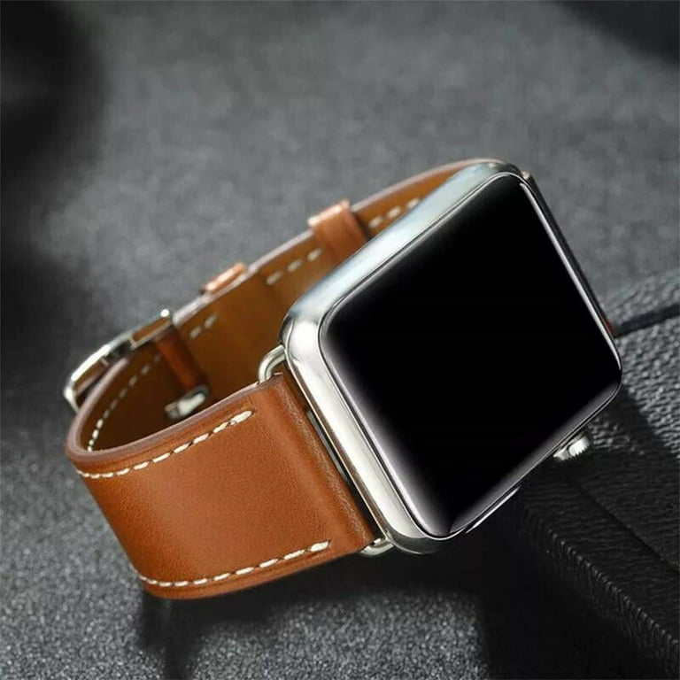 Genuin Luxury Leather Strap for Apple Watch Series 7 6 5 4 3 SE Watch Bands  for iWatch 38MM 40MM 42MM 44MM Bracelet Correa Wrist