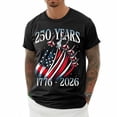 thumbnail image 5 of KHONTS 250years Patriot Tshirts for Men USA Flag Printed Independence Day 250th Anniversary Tops Short Sleeve Crew Neck Tees Black XXL, 5 of 5