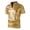 Gold, variant on Mens Tops Solid Slim-Fit Short Sleeve Stand Collar T-Shirt Blouse