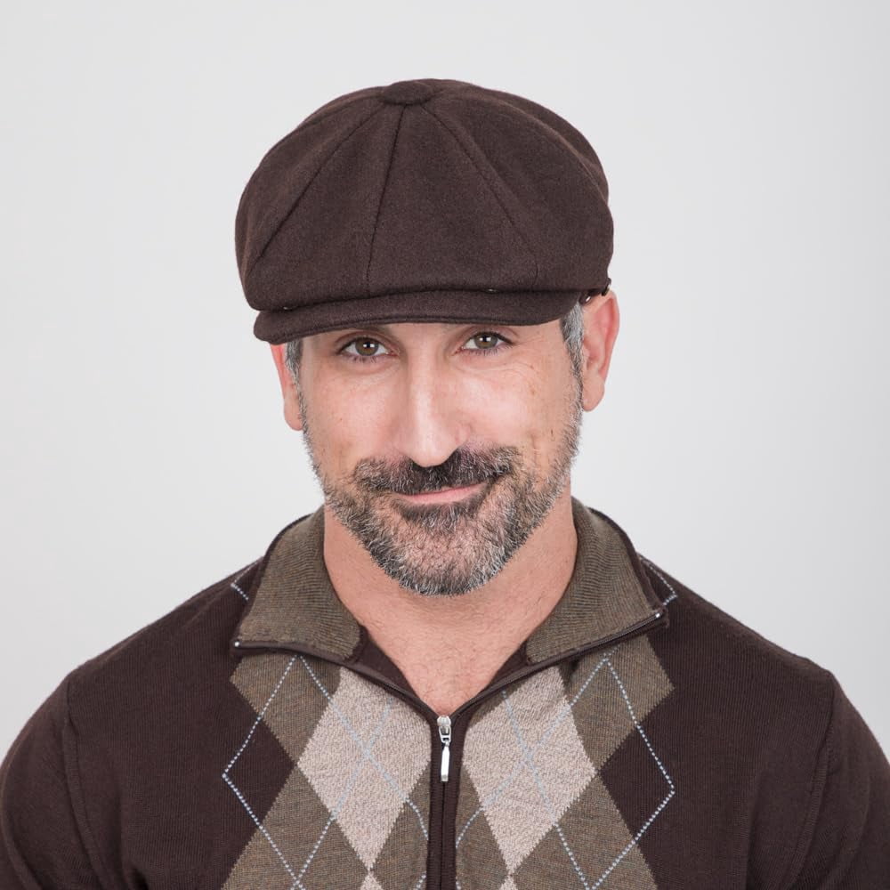 Shelby - Walrus Hat Wool Blend 8 Panel Newsboy Cap