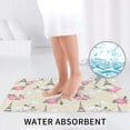 thumbnail image 6 of Bathroom Rugs Sets 3 Piece - Eiffel flower Towers Absorbent Non Slip Bath Mats, U-Shape Toilet Lid Cover, Contour Mat, Soft Washable Shower Mats Bath Rug Mat for Bathroom Tub Toilet, 6 of 7