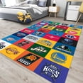 thumbnail image 3 of Dreammotif Basketball Team Logos Rug, Colorful Modern Area Rug, Game Room Decor, Living Room, Bedroom For Teens, Large Floor Mat, 3 of 8