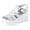 White, variant on Rokment Platform Wedge Gladiator Dressy Sandals for Women Vintage Roman Leather Open Toe Ankle Strap Chunky High Heels Fashion Casual Comfortable Walking Summer Beach Dress Shoes Black Size 6