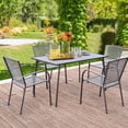 thumbnail image 4 of AECOJOY Metal Patio Dining Table ,Weather-Resistant Table Rectangular-B, 4 of 5