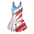 thumbnail image 4 of Tutolipy Star Stripes Girls’ Swimwear One Piece, Cross Shoulder Strap Design Bathing Suit, Comes with Lining for Beach, Size 8-9 Years, 4 of 8