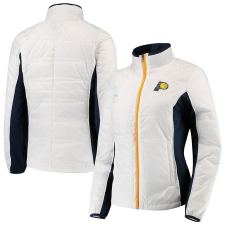 Grand Prix Jacket - Indiana Pacers G-III 4Her by Carl Banks Women's Grand Slam Full-Zip Jacket - White/Navy