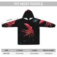 thumbnail image 2 of Costa Rica Flag Blanket Hoodie Oversized Wearable Hooded Blanket Warm Throw Blanket Sweatshirt For Women Men Teens, 2 of 8