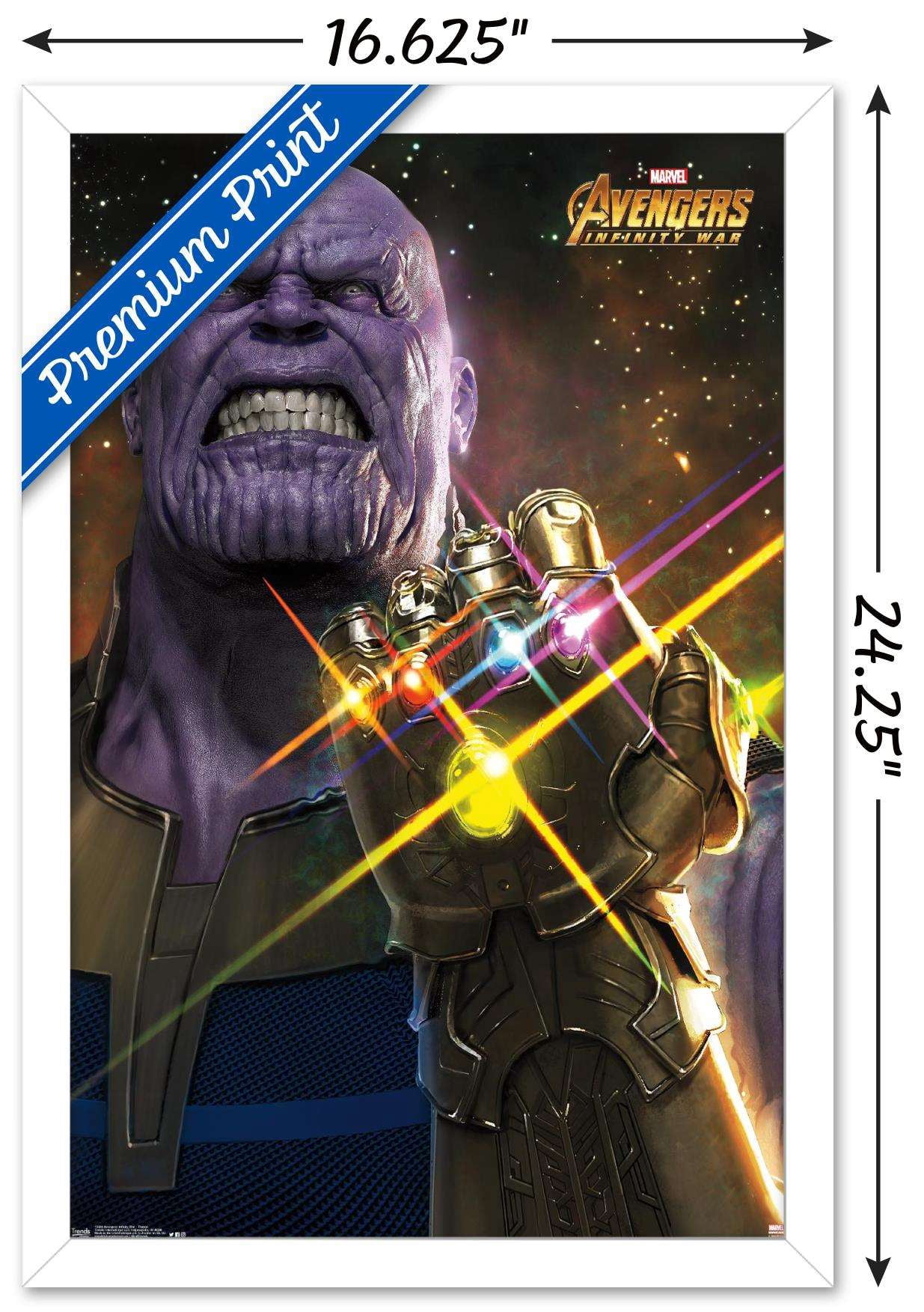 Marvel Cinematic Universe - Avengers - Infinity War - Thanos Wall Poster, 14.725" x 22.375", Framed