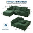 thumbnail image 3 of Kojooin 108" Modular Sectional Sofa - L Shaped Boneless Cloud Couch with 67.5" Chaise, Reversible L/R Facing, No Assembly Required, 3 of 9