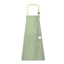 Leodye Cotton Linen Apron for women Cross Back Apron Pinafore Dress for Baking Cooking Gardening Work