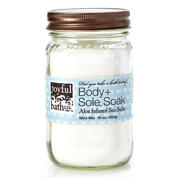 Joyful Bath Co Body & Sole Soak Sea Salts, Mint, 16 Oz