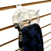 Clear Plastic Retail Scarf Rings, Round Fine Garment Hangers, 2.58" ID, 3.25" OD, 10 Pack