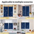 thumbnail image 5 of Navy Blue Flowers Kitchen Curtains Window Panels, Rustic Abstract Floral Simple Art Insulated Window Treatment Curtain, Grommet Curtains for Bedroom/Living Room/Bathroom, 2 Piece 52"Wx84"L, 5 of 8