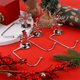 thumbnail image 5 of 4Pcs Christmas Stocking Holder, Metal Xmas Tree Snowflake Decorative Holder Sock Hook Hangers, 5 of 6