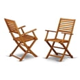 thumbnail image 1 of Pemberly Row Wood Patio Dining Chairs in Natural Oil (Set of 2), 1 of 6