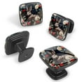 thumbnail image 2 of 4 Pcs Cabinet Handle Drawer Pulls Rabbit Knobs with Screws Square Furniture Office Cabinet Knob Decoration, 2 of 7