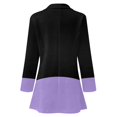 thumbnail image 5 of njshnmn Women's Solid Color Blazer Cardigan Long Sleeve Open Front Work Office Jackets Blazer, Purple, XXL, 5 of 5