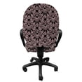 thumbnail image 3 of Vintage Office Chair Slipcover, Continuous Bicolored Illustration of Lace Style Romantic Intricate Motifs, Protective Stretch Decorative Fabric Cover, Standard Size, Black Pale Salmon, by Ambesonne, 3 of 5