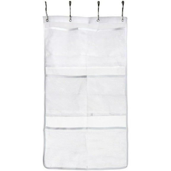 Handy Laundry Shower Curtain Bathroom Organizer,23.6x13In Reusable Mesh Hanging Shower Organizer for Bathroom,School,home