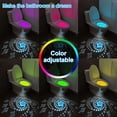 Toilet Night Lights 2 Pack, 10 Colors Changing LED Toilet Bowl ...