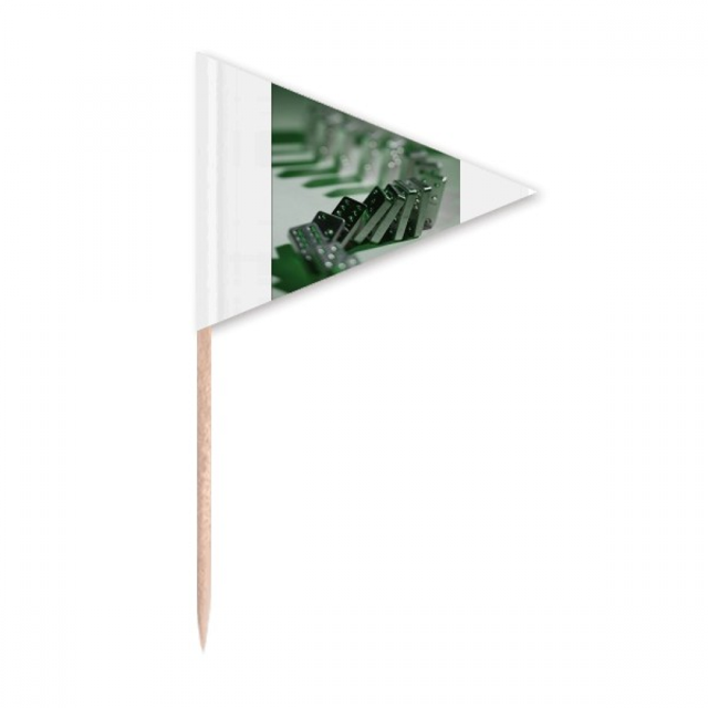 Drapeaux de Cure-Dents Photo Mahjong Dono Triangle Toppers de Cupcakes