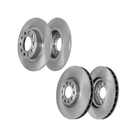 Brake Rotor Set - Compatible with 2018 Volkswagen Tiguan Limited Base