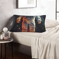 thumbnail image 6 of Rateoe Astronaut Cosmic Rainbow Pattern Pillow Covers with Invisible Zipper(Pillows are not Included) Standard Pillowcases-20"x30", 6 of 6