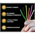 thumbnail image 3 of BORED? PARACORD! Reflective 95 Cord - High Visibility Strand - 1.75mm x 100 Feet - Hiking, Camping, Tent Guyline, Running, Biking, Tools - White, 3 of 5