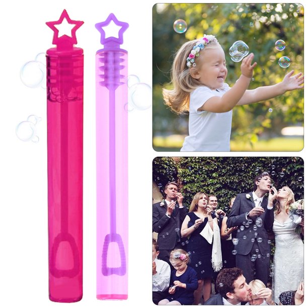 24 Uds. De botellas de jabón de burbujas DIY para niños, tubo de varita vacía para decoración de bodas y cumpleaños